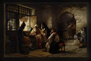 An Interesting Game by Frederick Arthur Bridgman Old Masters Fine Art Reproduction